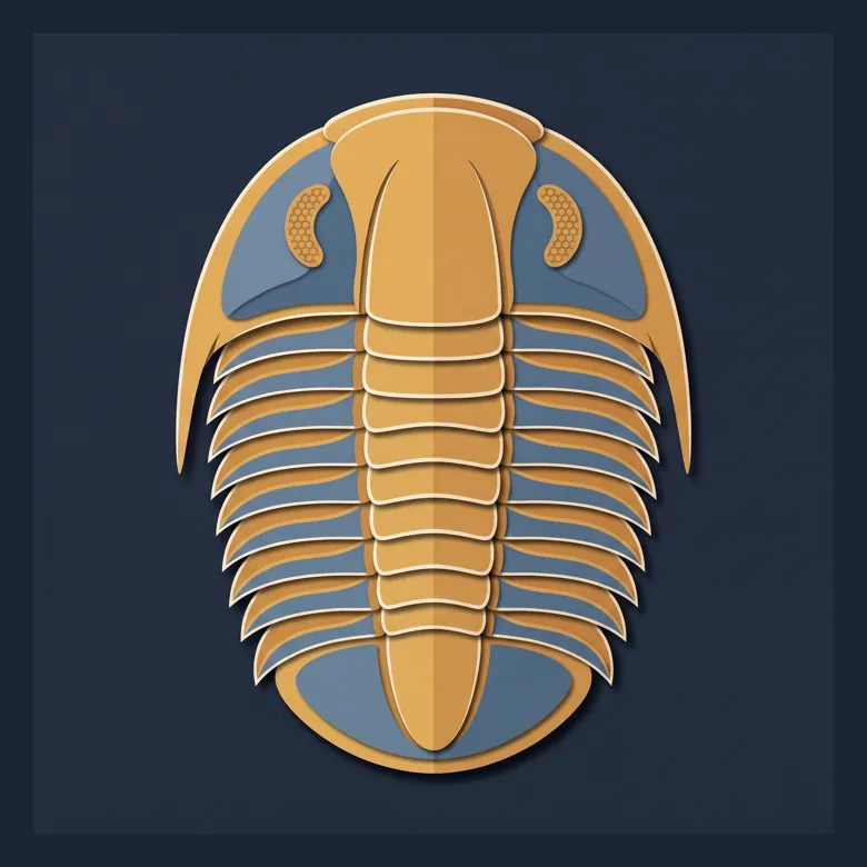 Cut-paper portrait of Trilobites
