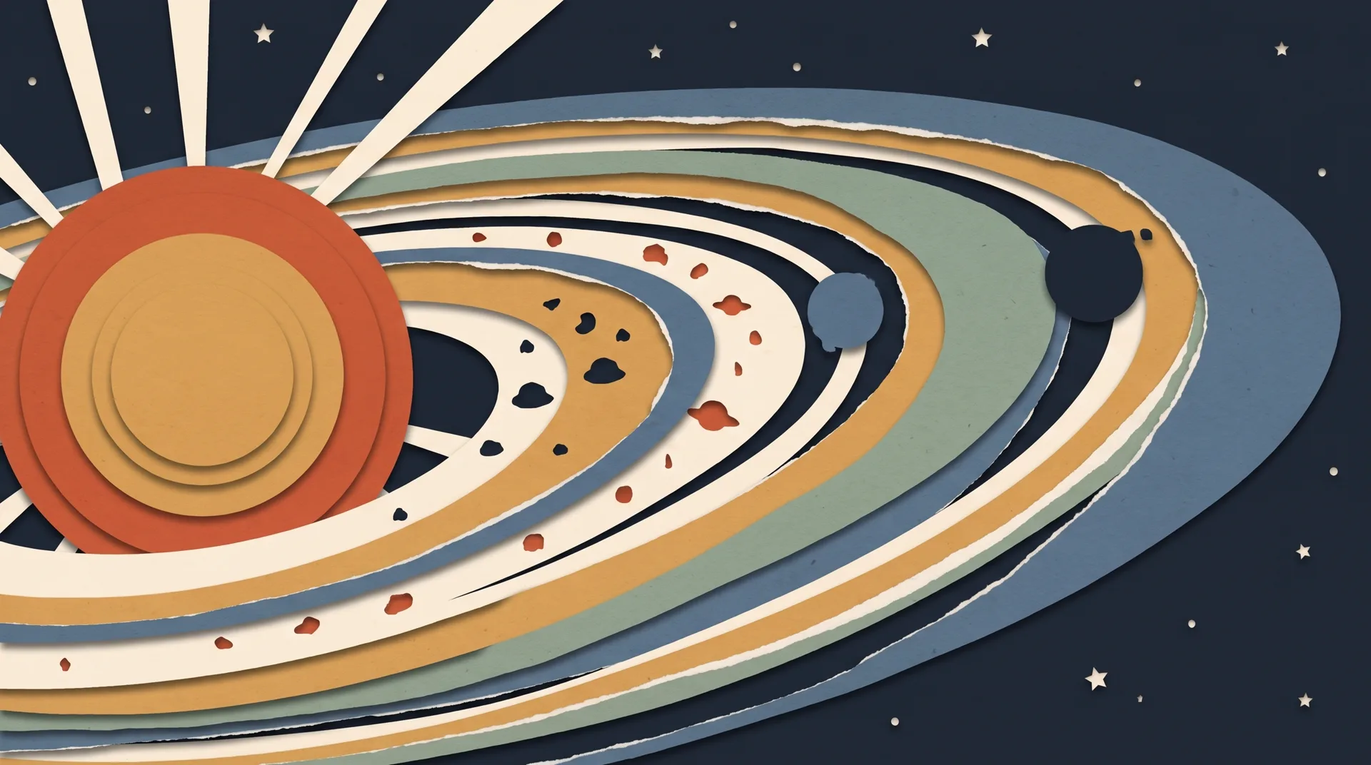 Cut-paper protoplanetary disk: concentric rings of dust and rock around a young ringed sun