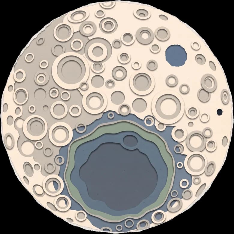 Cut-paper Moon