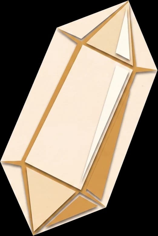 Cut-paper zircon crystal